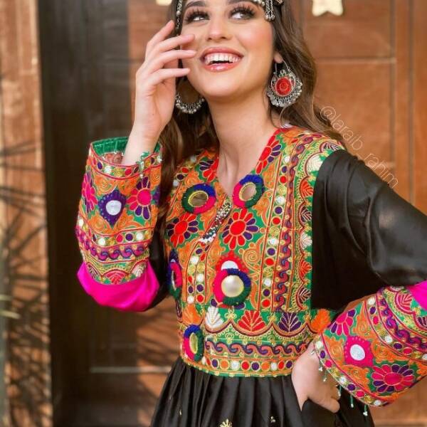 Heavy Embroidered Pathani Dress with Detailed Traditional Embroidery