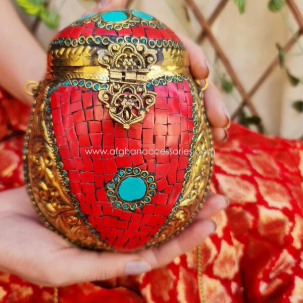 Antique Bridal Handcrafted Potli Clutch with Traditional Detailing