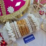 Pearl Bridal Bangle Set - Image 2