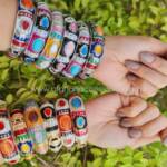 Pack of 4 Stone Bangles for Women with Elegant Stone Embellishment