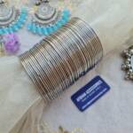 Metallic Plain Silver Bangle - Image 2