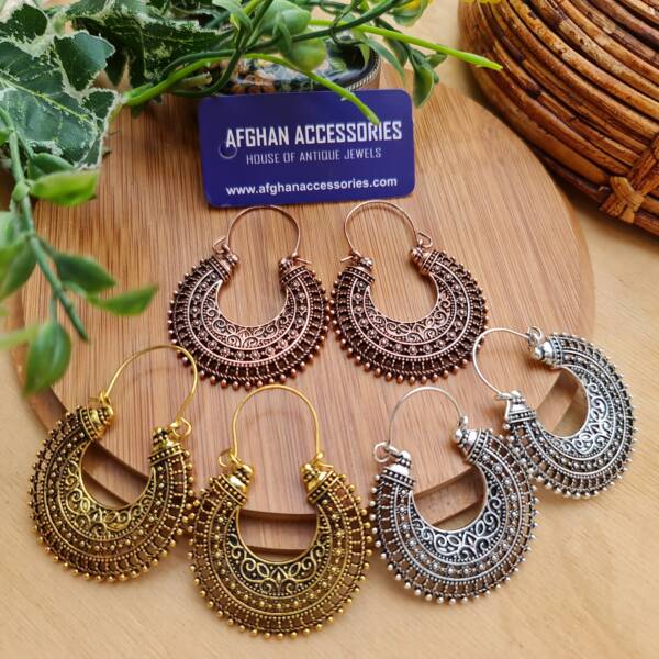 Antique Oxidized Carved Bali with Intricate Carved Traditional Design