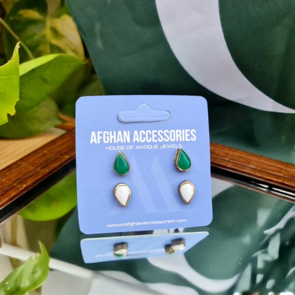 Antique Drop Stud Earrings with Elegant Vintage Detailing