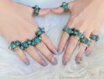 Antique Oxidized Premium German Silver Gemstone Challah with Handcrafted Design