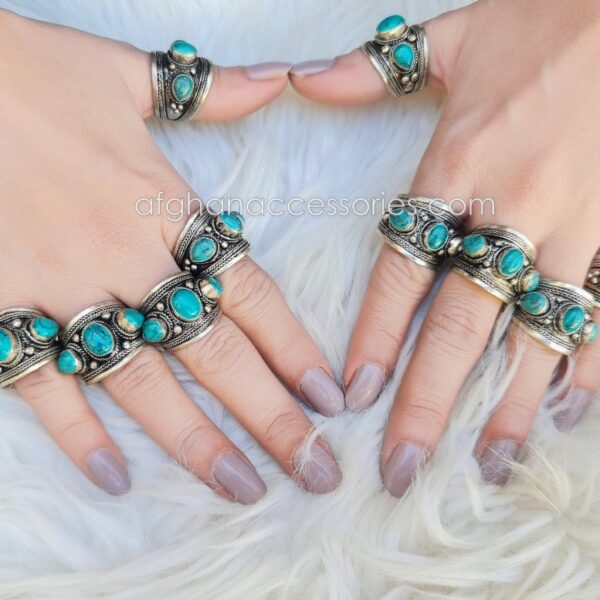Antique Oxidized Premium German Silver Gemstone Challah with Handcrafted Design