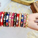 Pack of 6 Multi Meenakari Openable Bangles for Women with Colorful Traditional Design