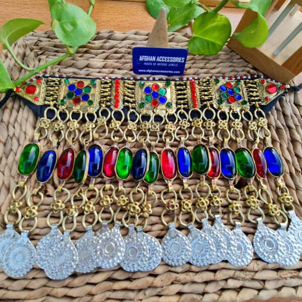 Vintage Afghan Pashmala Choker with Traditional Handcrafted Design
