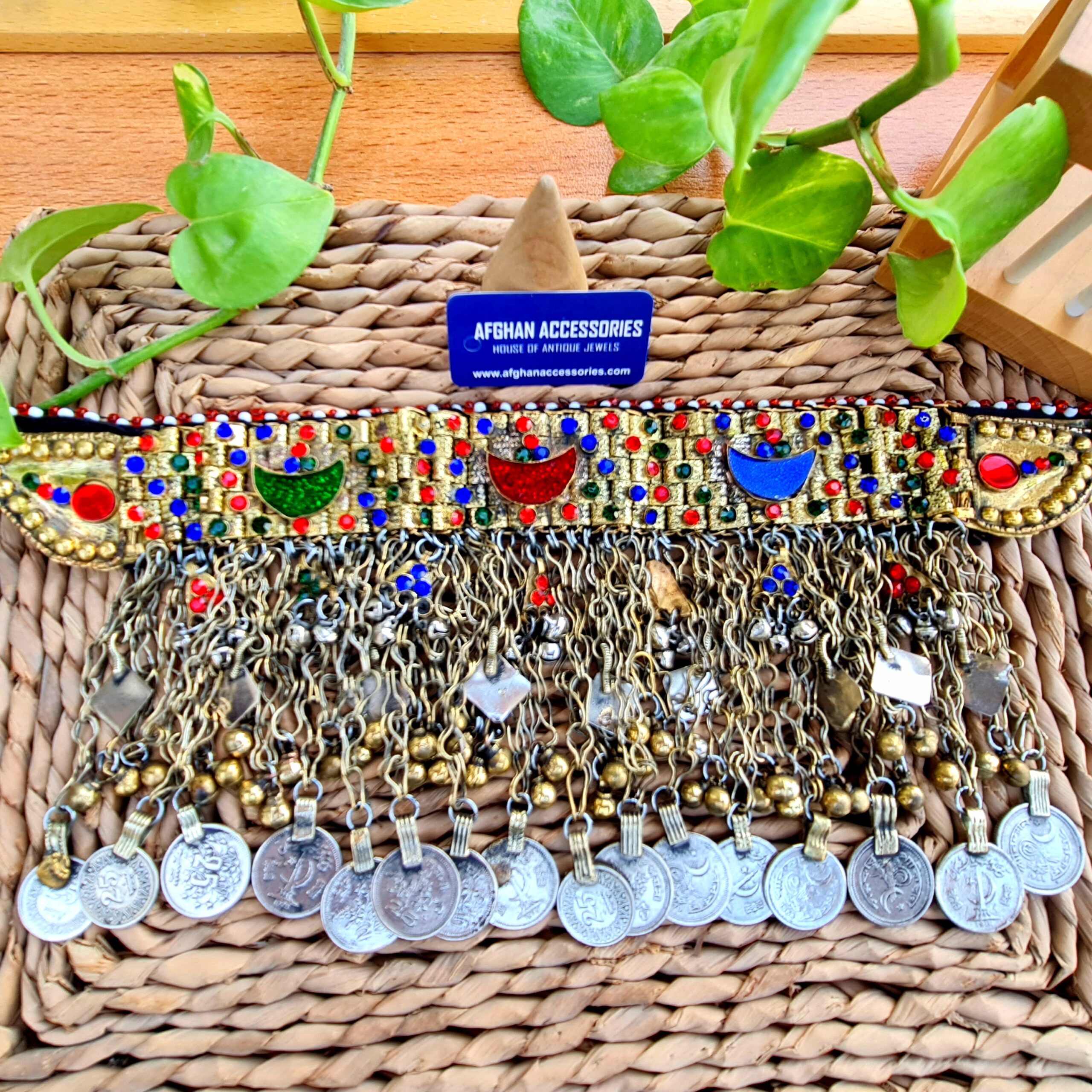 Ethnic Vintage Afghan Gulalai Choker with Traditional Handcrafted Design
