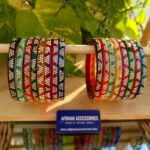 Multi Rhinestone Bangles for Women with Sparkling Multicolor Stone Design