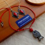 Antique Premium Carved German Silver Gemstone Mala Set - Image 6