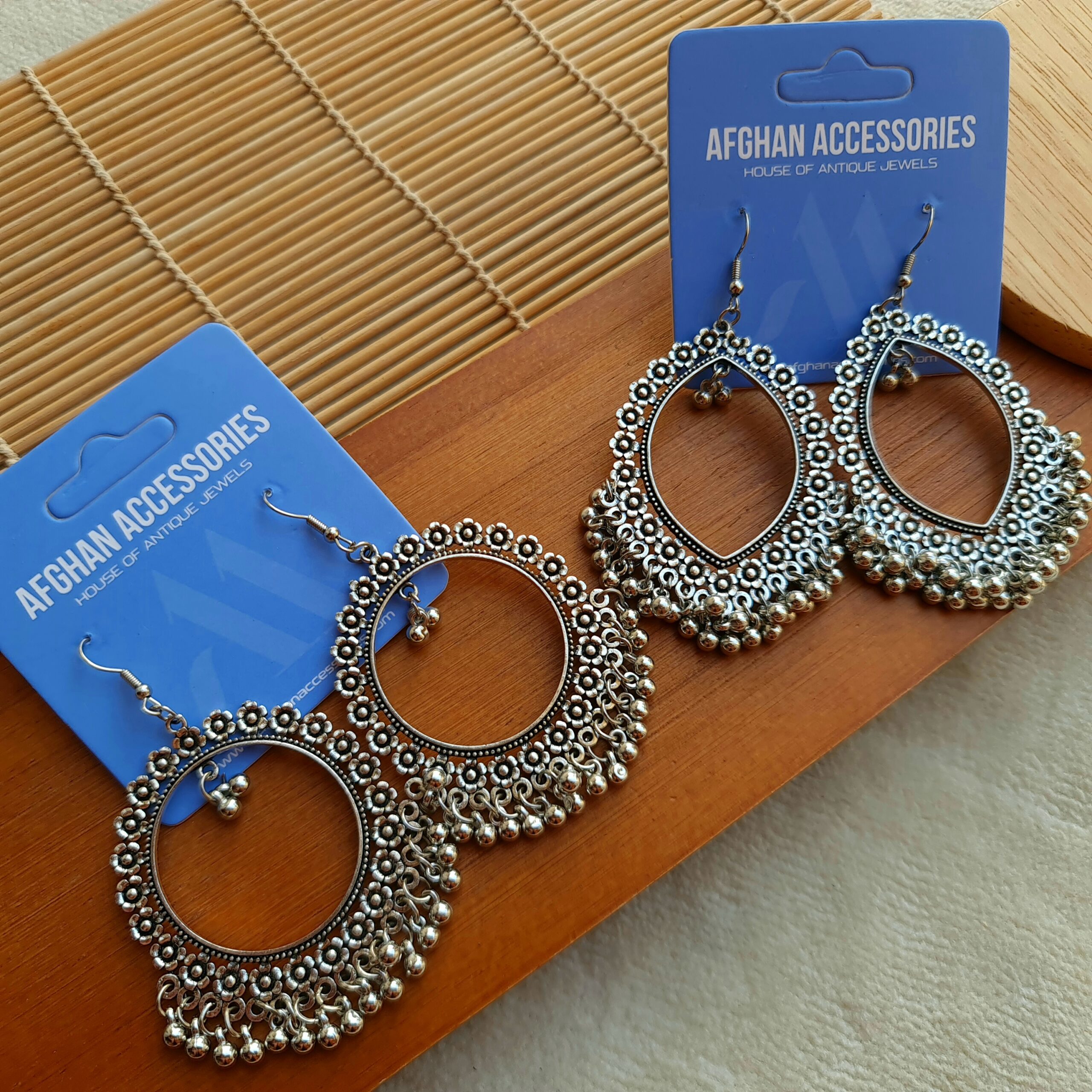 RemasterDirector_1a5c03258 Antique Oxidized Phulkari Earrings with Floral Traditional Detailing