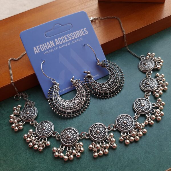 Antique oxidized choker set