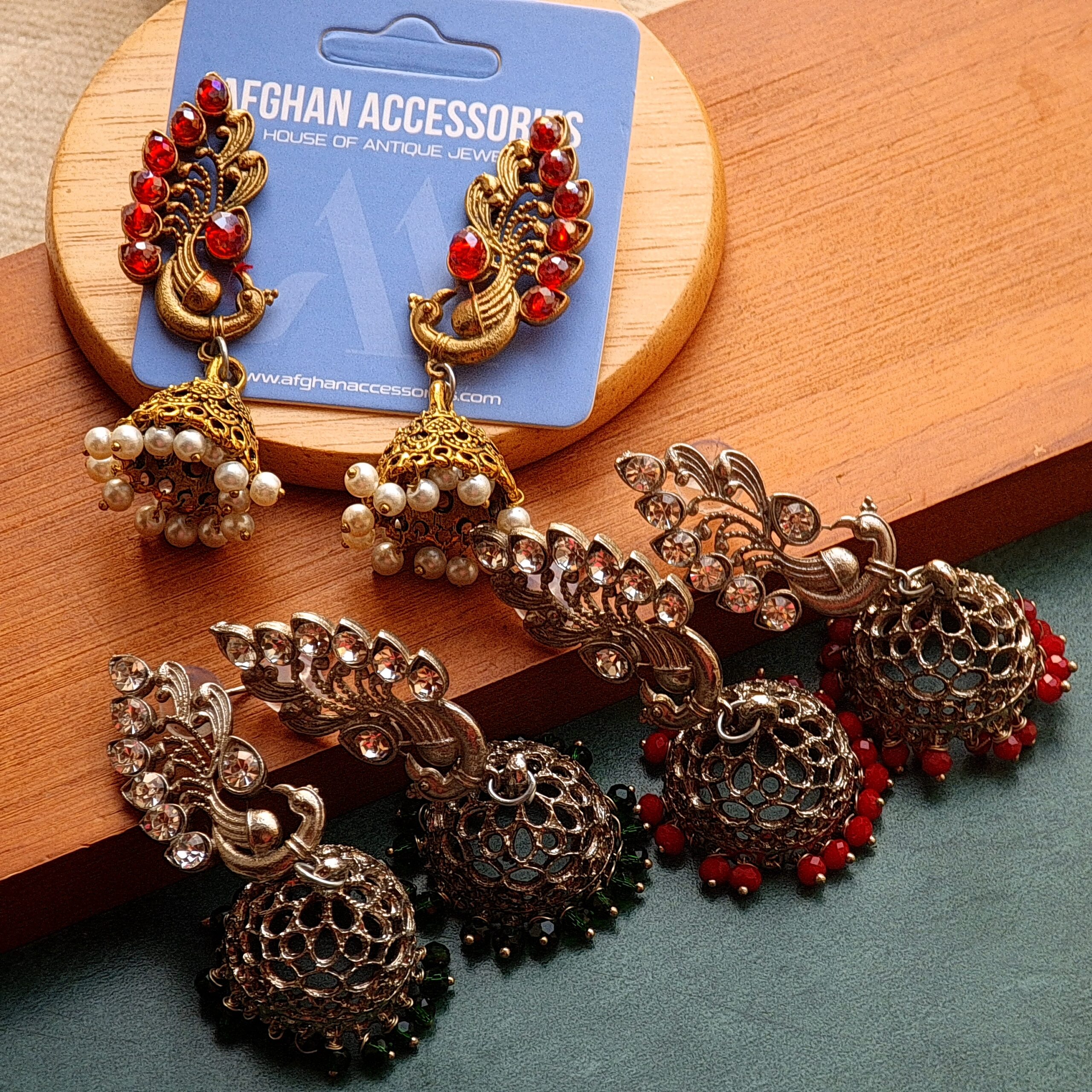 20260610_183726 Antique Oxidized Peacock Jhumka with Traditional Peacock Design
