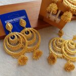 Oversized JHARNA Earrings with Cascading Traditional Design