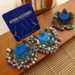 Ethnic Afghan Chandbali with Ring - Image 2