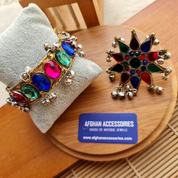 Antique Handcrafted RAQSAM Bangle with Matching Ring for Women