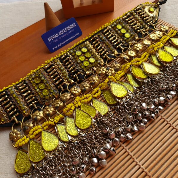 Antique style Afghan heavy bridal chokar necklace