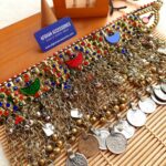 Ethnic Afghan vintage heavy bridal chokar in red green and blue