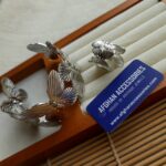 Antique Butterfly Hand Cuff with Ring - Image 2
