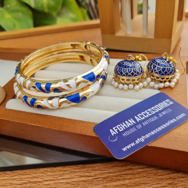 Jaypori Meenakari Jhumka Bangle Deal with Colorful Traditional Detailing